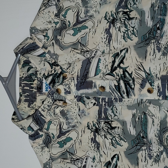 Hook & Tackle button down shirt size XL Fishing boating - Picture 2 of 5